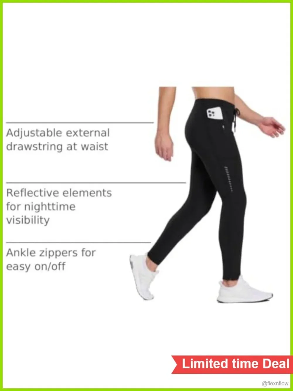 Men's Fleece Thermal Running Tights Winter Leggings with Pockets